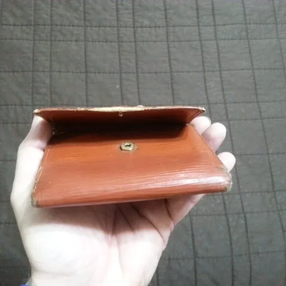 Vintage LV Louis Vuitton Epi Leather Cognac Wallet Trifold Orange Brown women's - Picture 12 of 16